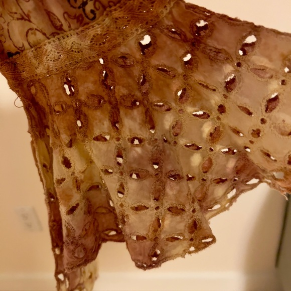 Super soft, boho long-sleeved tee with embroidery, vintage style - Picture 6 of 7